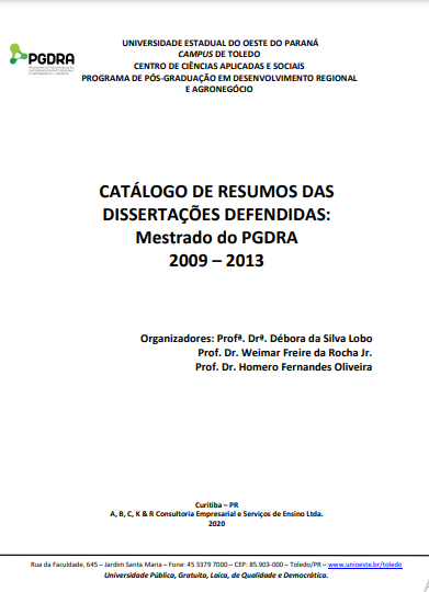 capa resumo dissertações
