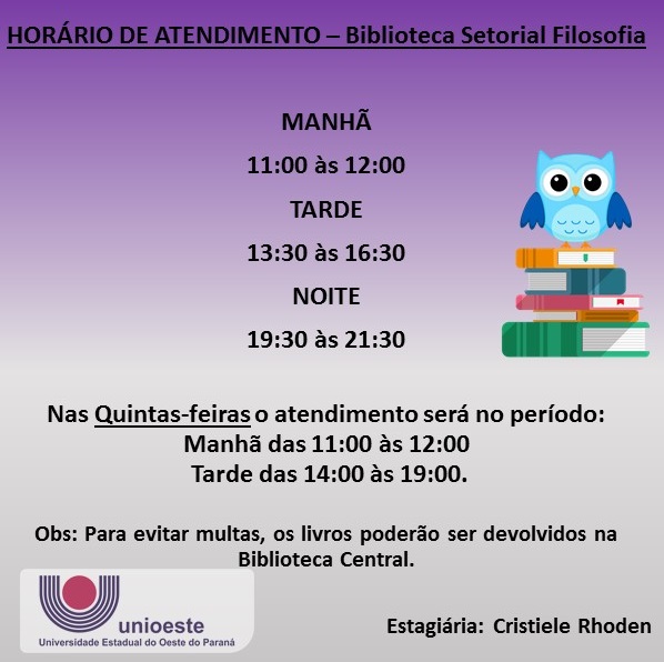 horario Biblioteca setorial