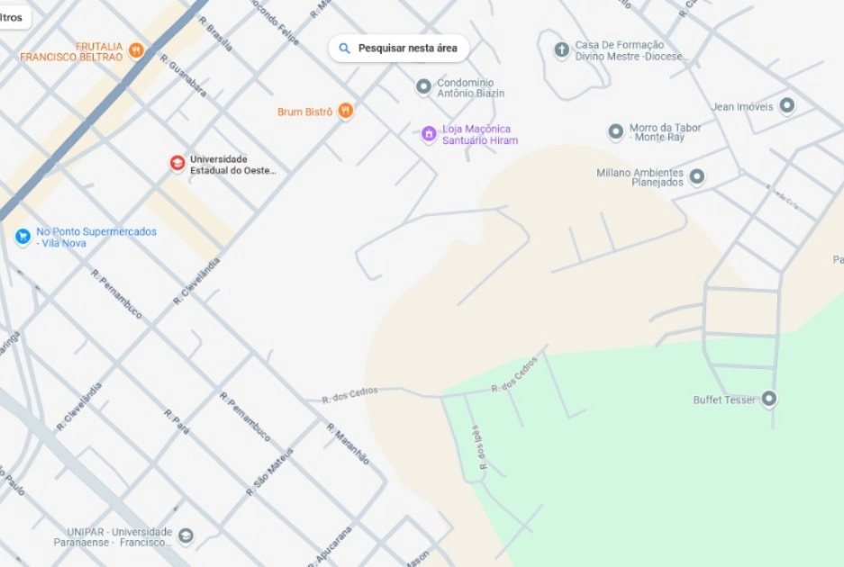 mapa unioeste