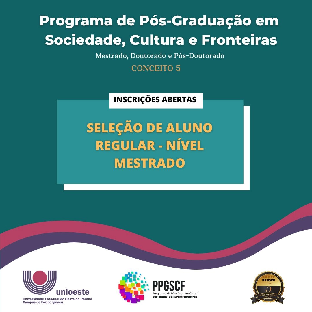 Unioeste Programa De P S Gradua O Em Sociedade Cultura E Fronteiras Abre Inscri Es Para