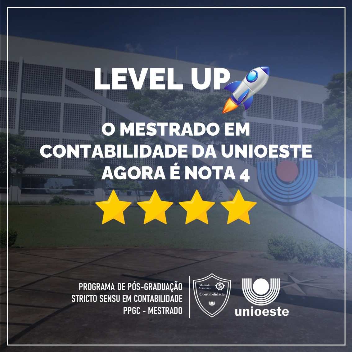 O Mestrado em Contabilidade da Unioeste agora é nota 4