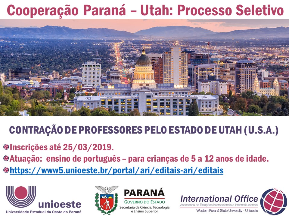 2019 Cooperação Paraná Utah Processo Seletivo